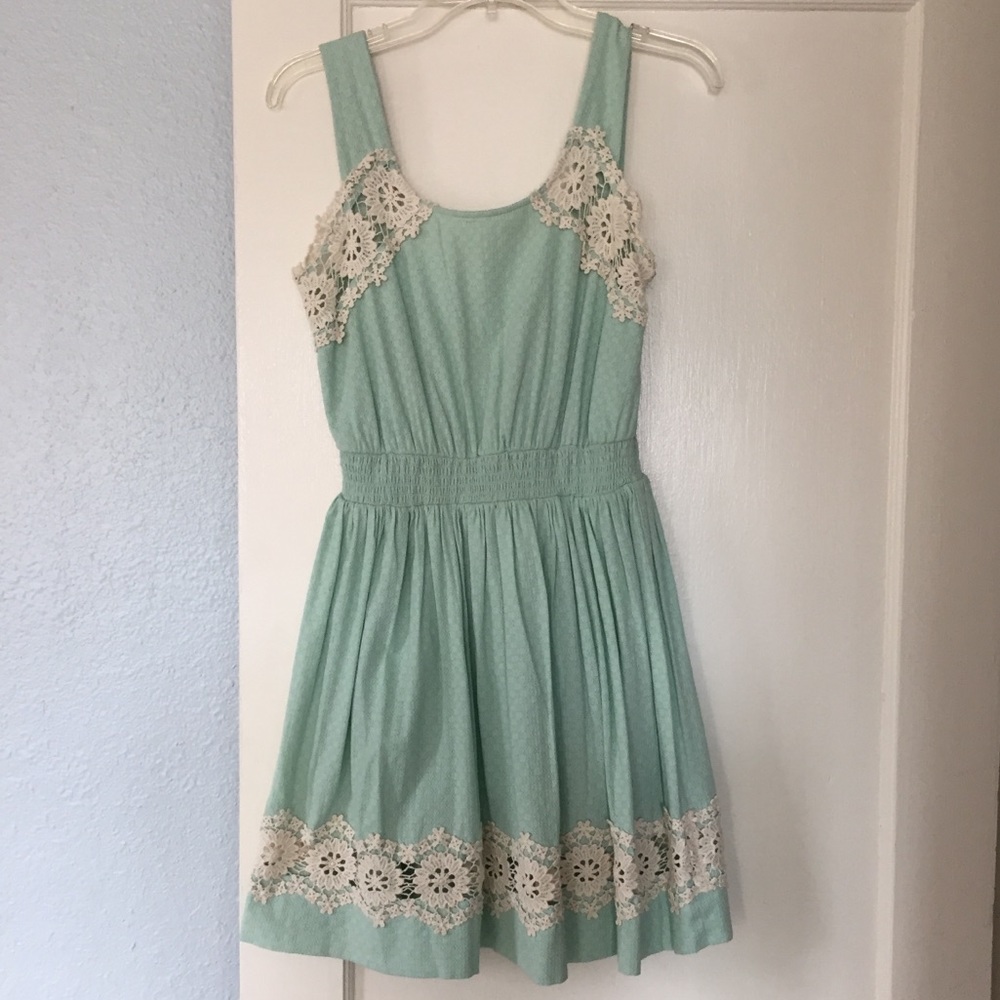 Flirty Aqua Lacey Dress